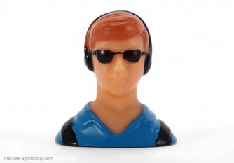 1/10 de Estatuas escala piloto figura con Glasses para RC Avión Azul